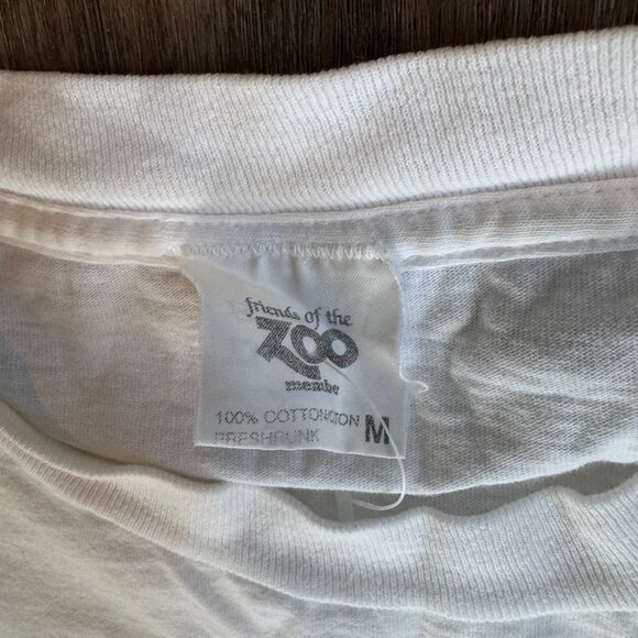 Vintage 90s Friends of the Zoo Flamingo T Shirt Medium - Picture 4 of 5